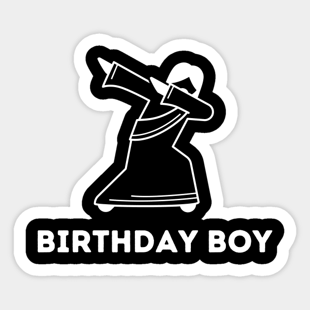 Funny Jesus Christmas Dabbing Birthday Boy Sticker by Marham19